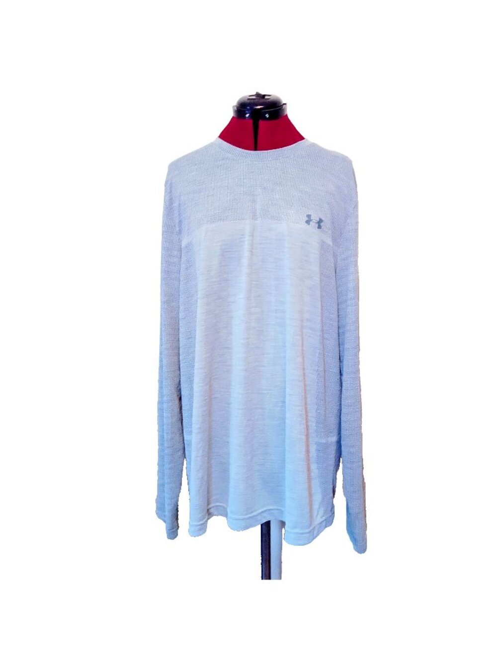 Under Armour Men's XXL Fitted Long Sleeve Top Gray Seamless Stretch T-Shirt